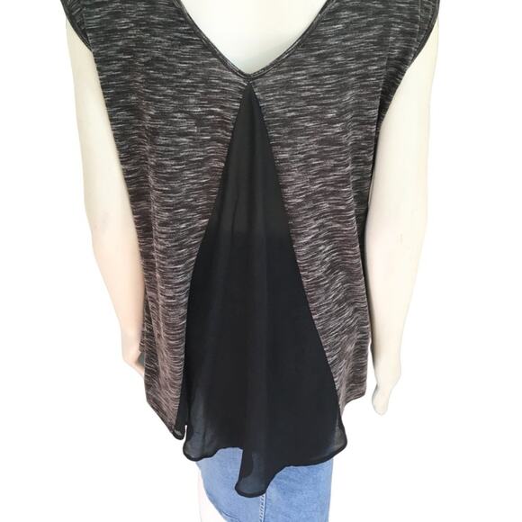 MOSSIMO Sheer Back Lightweight Hi Low Jersey Knit Shirt SZ L - Picture 5 of 10